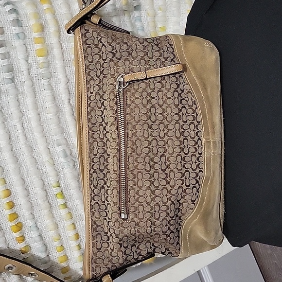 Vintage Coach Khaki Canvas Crossbody/Shoulder Bag - Picture 8 of 13